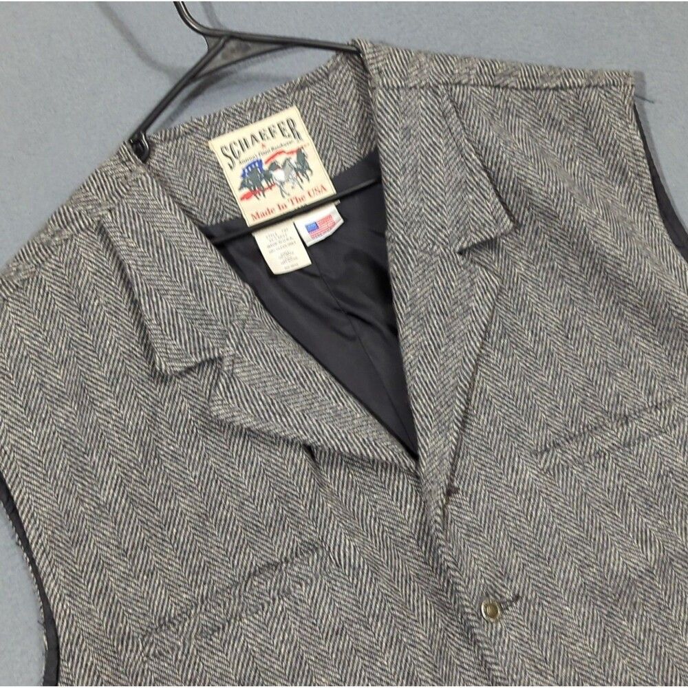 Schaefer Outfitter McClure Vest Mens 3XL Gray Wool 707 Ranchwear Western Rodeo